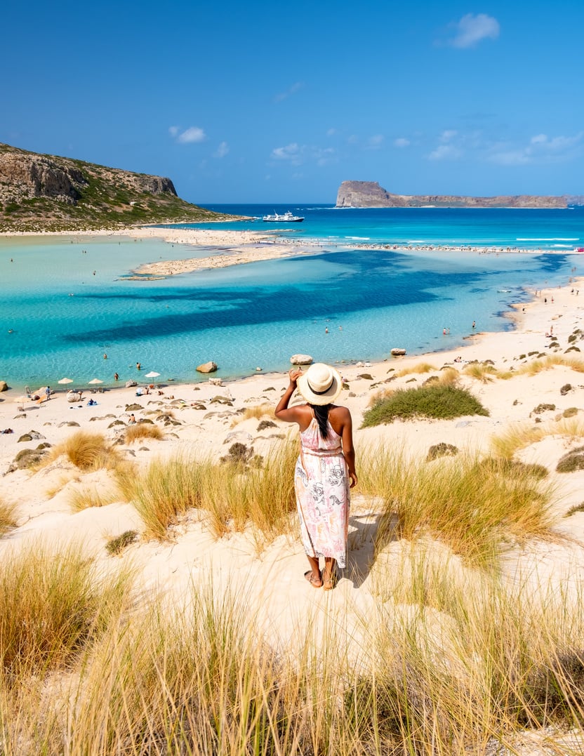 Crete Greece, Balos Lagoon on Crete Island, Greece