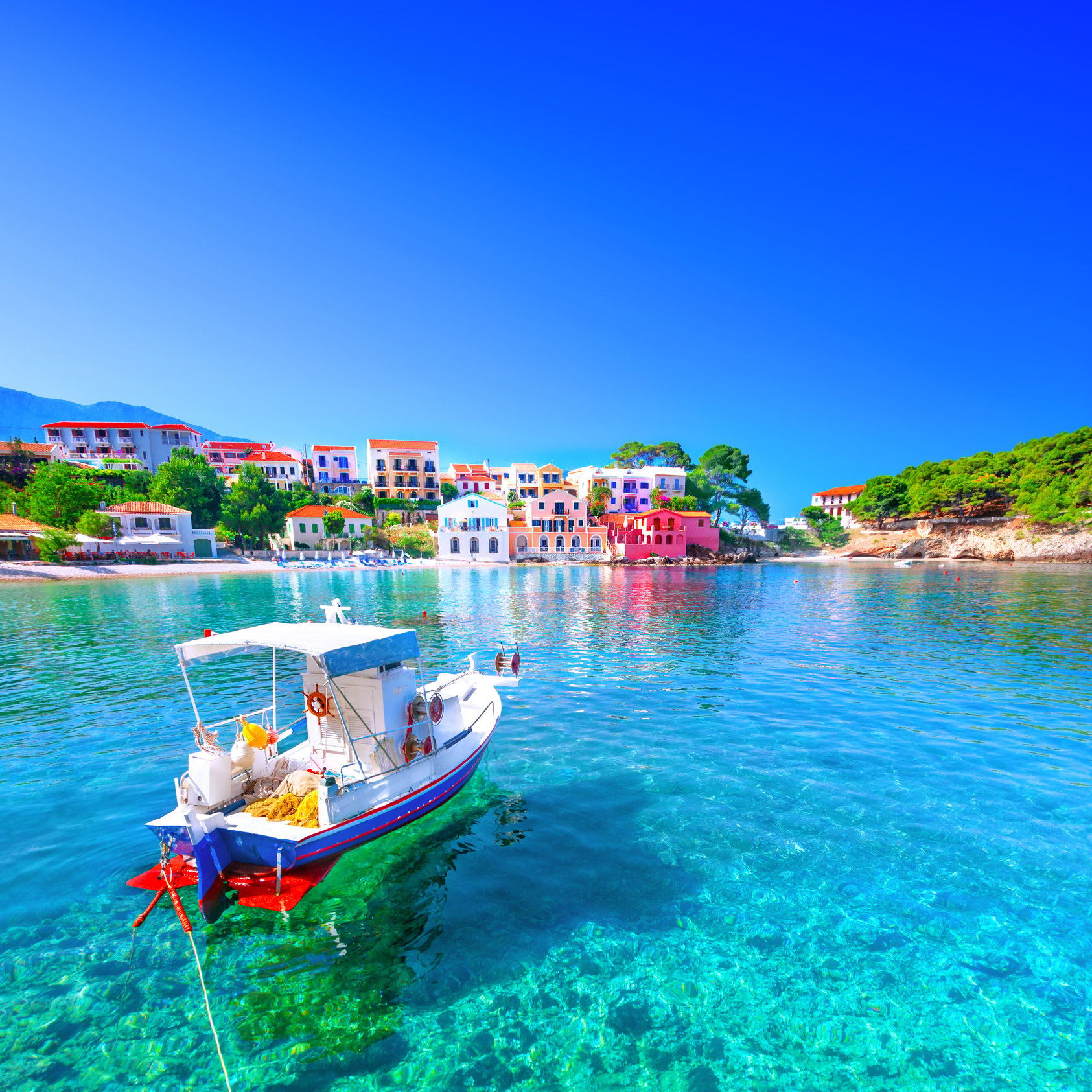 Assos village in Kefalonia, Greece